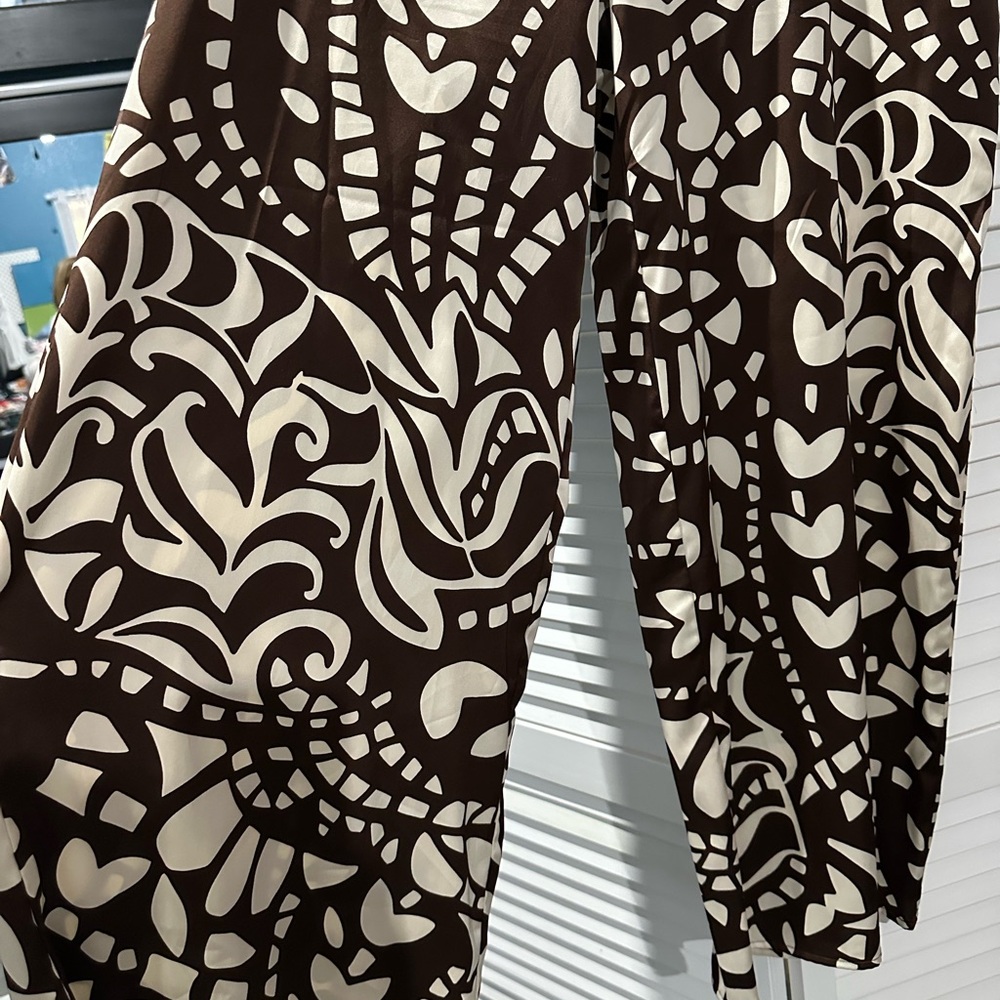 Joie Brown and Cream Patterned Pants